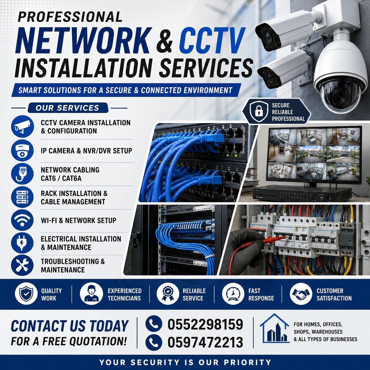 Riyadh, Security, Network And CCTV Installation Services