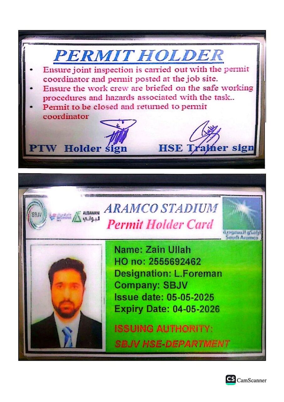 Riyadh, Job Seekers, Lifting Supervisor/Rigger Level I