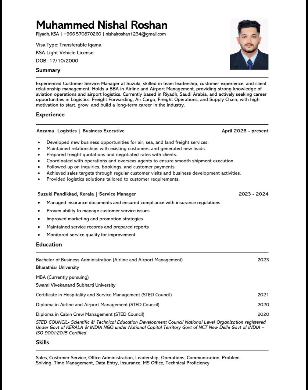 Riyadh, Job Seekers, Operation Coordinator In Freight Forwarding