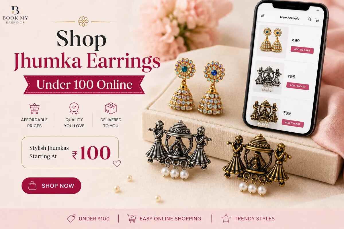 New Delhi, Clothing & Accessories, Jhumka Earrings Under 100 &ndash; Stylish & Affordable - BME