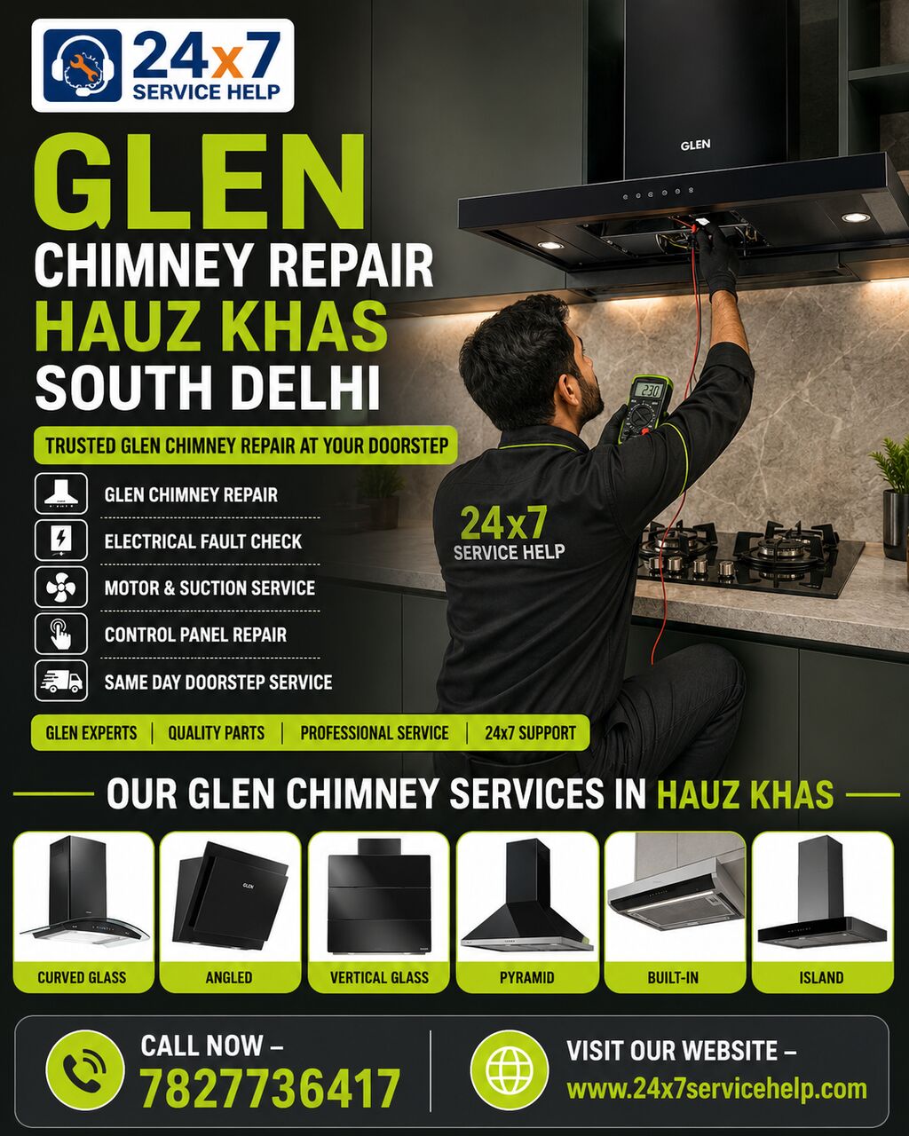 New Delhi, Appliance Repair, Glen Chimney Repair Service In Hauz Khas South Delhi