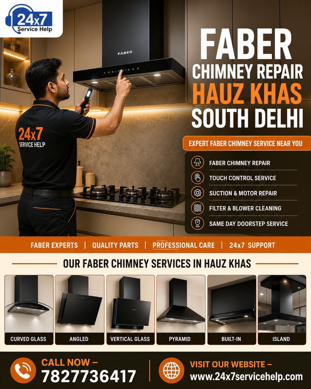 New Delhi, Appliance Repair, Faber Chimney Repair Service In Hauz Khas South Delhi