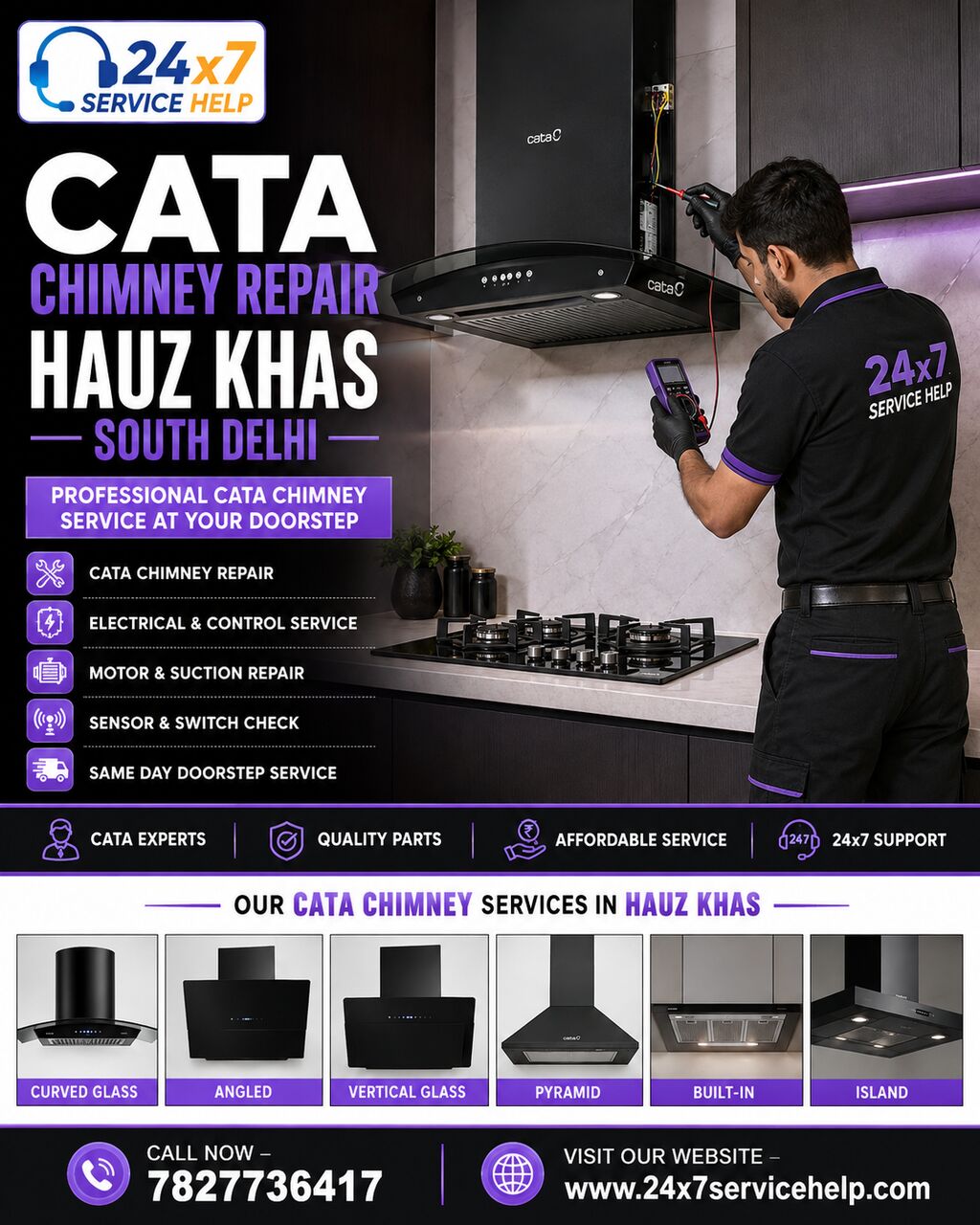 New Delhi, Appliance Repair, Cata Chimney Repair Service In Hauz Khas South Delhi