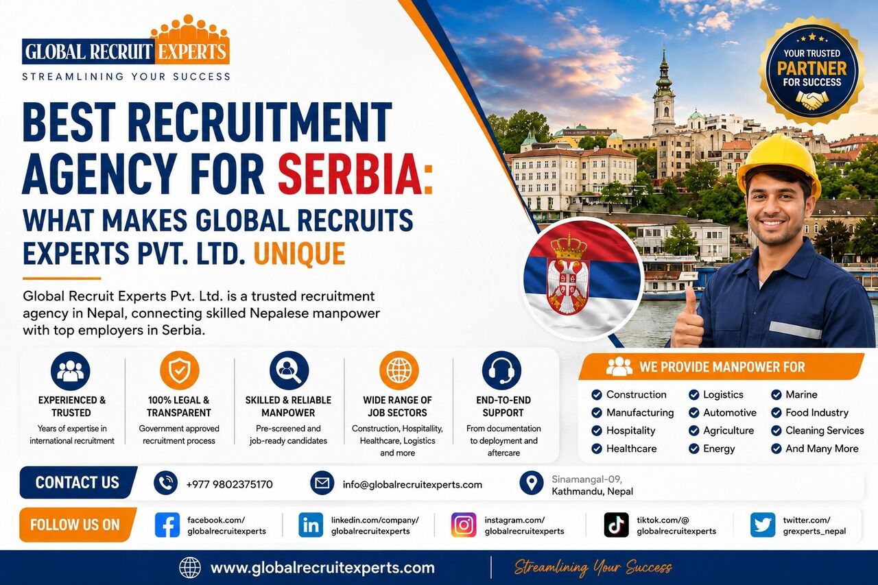Belgrade, Manpower, Recruitment Agency For Serbia | Skilled Manpower From Nepal & India