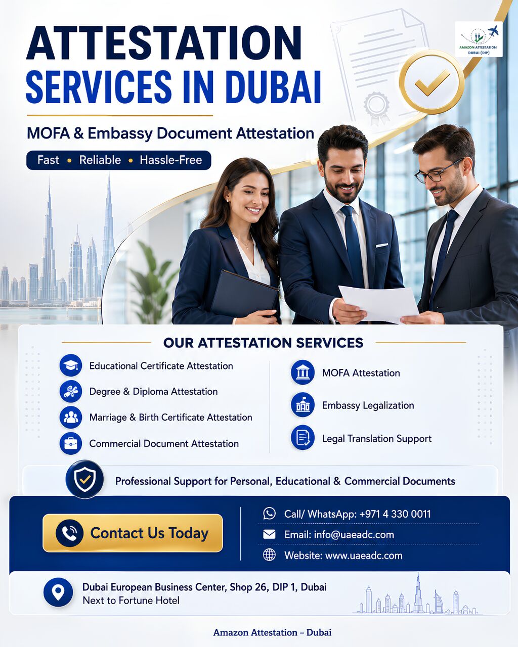 Dubai, Business, Attestation Services In Dubai- MOFA & Embassy Document Attestation