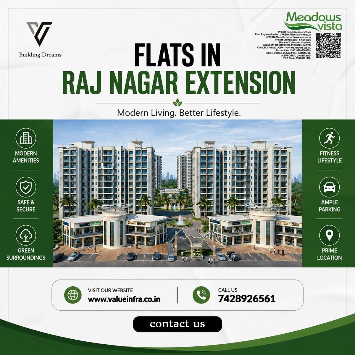 Ghaziabad, Real Estate, Flat In Raj Nagar Extension  For Families