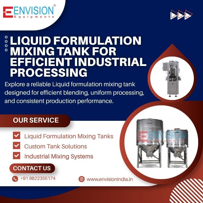 Mumbai, Appliances, Liquid Formulation Mixing Tank For Efficient Processing