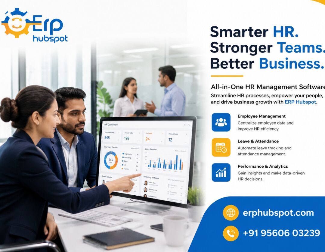 Noida, Software Development, Best HR Management Software In Noida | HRMS Solutions By ERP Hubspot