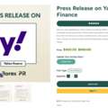 Press Release On Yahoo Finance