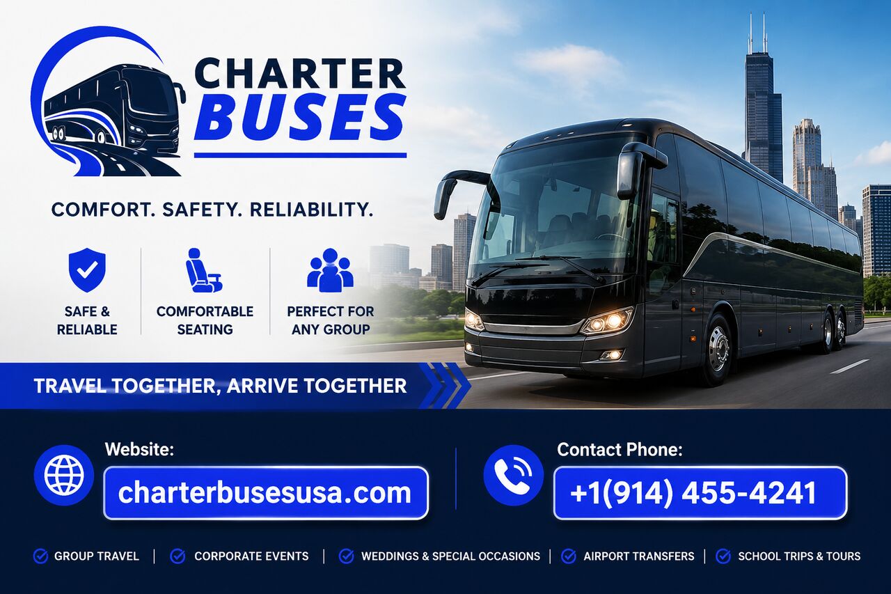 New York, Travel, Rent Affordable Charter Buses In New York For Comfortable Group Travel