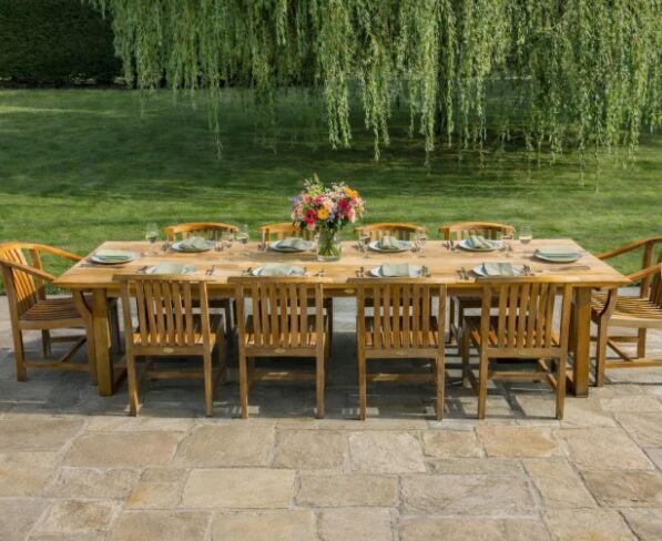London, Furniture, Teak Garden Tables