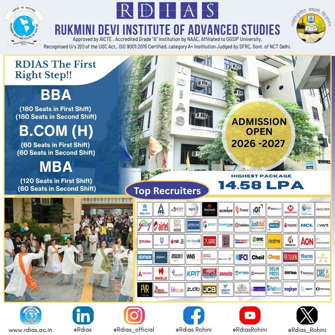 Rohini, Education, Discover A Career-Focused BBA Education In Pitampura And Rohini - RDIAS