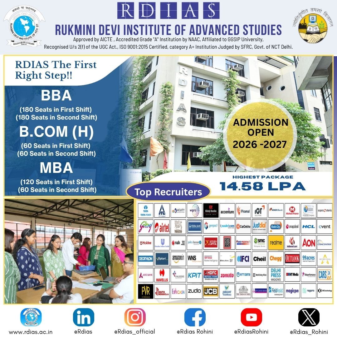Rohini, Education, Choose A Career-Oriented Private MBA College In Delhi NCR - RDIAS