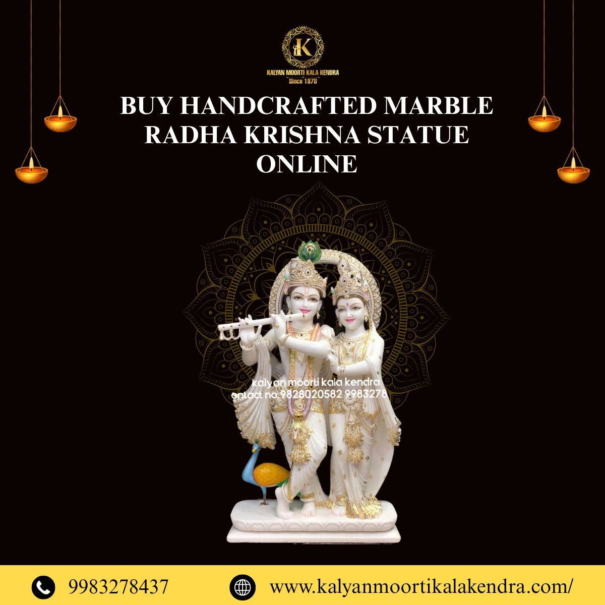 Jaipur, Household Items, INR 20000,  Buy Handcrafted Marble Radha Krishna Statue Online