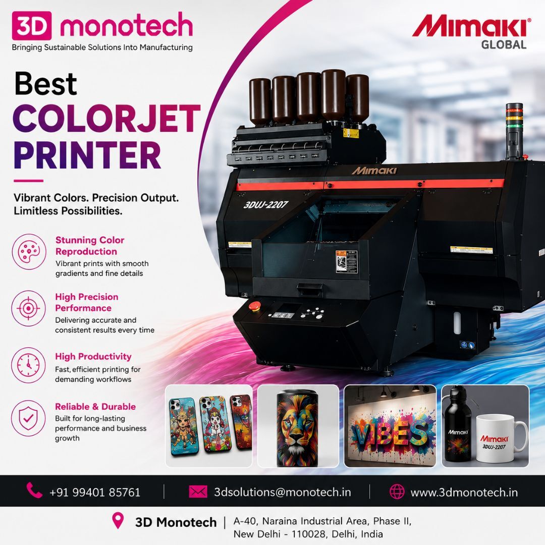 New Delhi, Industrial Machinery, Best Colorjet Printer | Efficient & Reliable - 3D Monotech