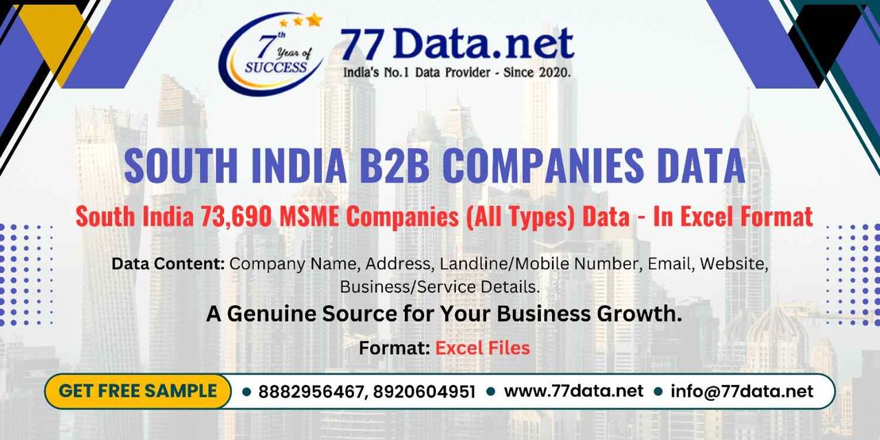 Chennai, Business, Verified List Of 73000+ Companies In South India With Free Sample