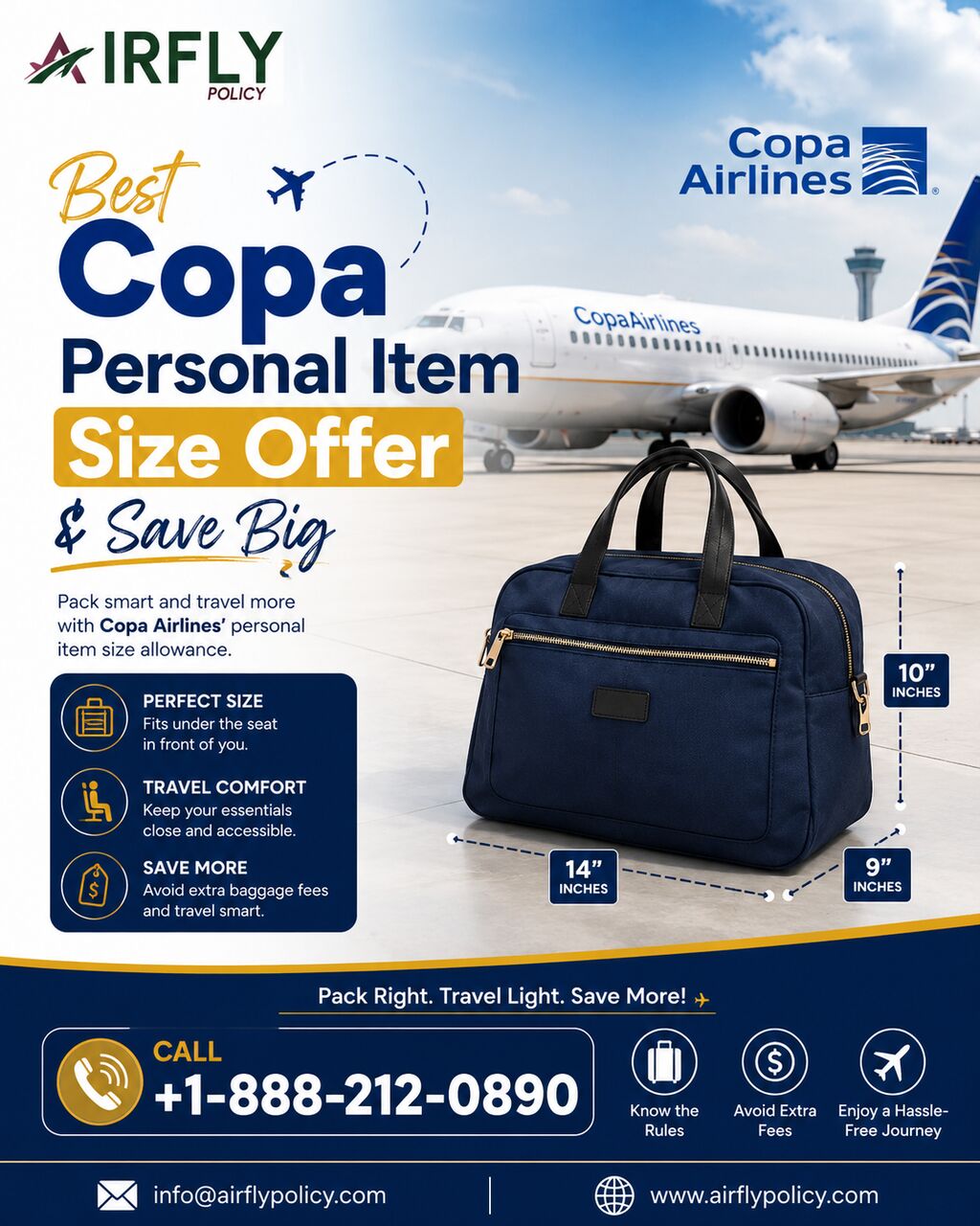 New York Business, Best Copa Personal Item Size Offer & Save Big, 1