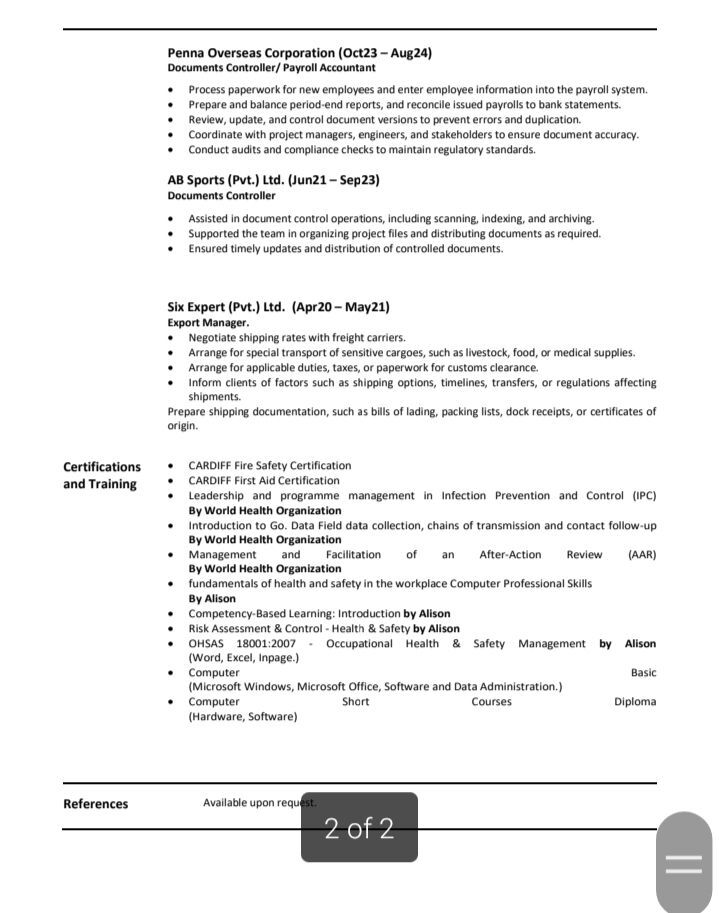Riyadh, Job Seekers, Document Controller