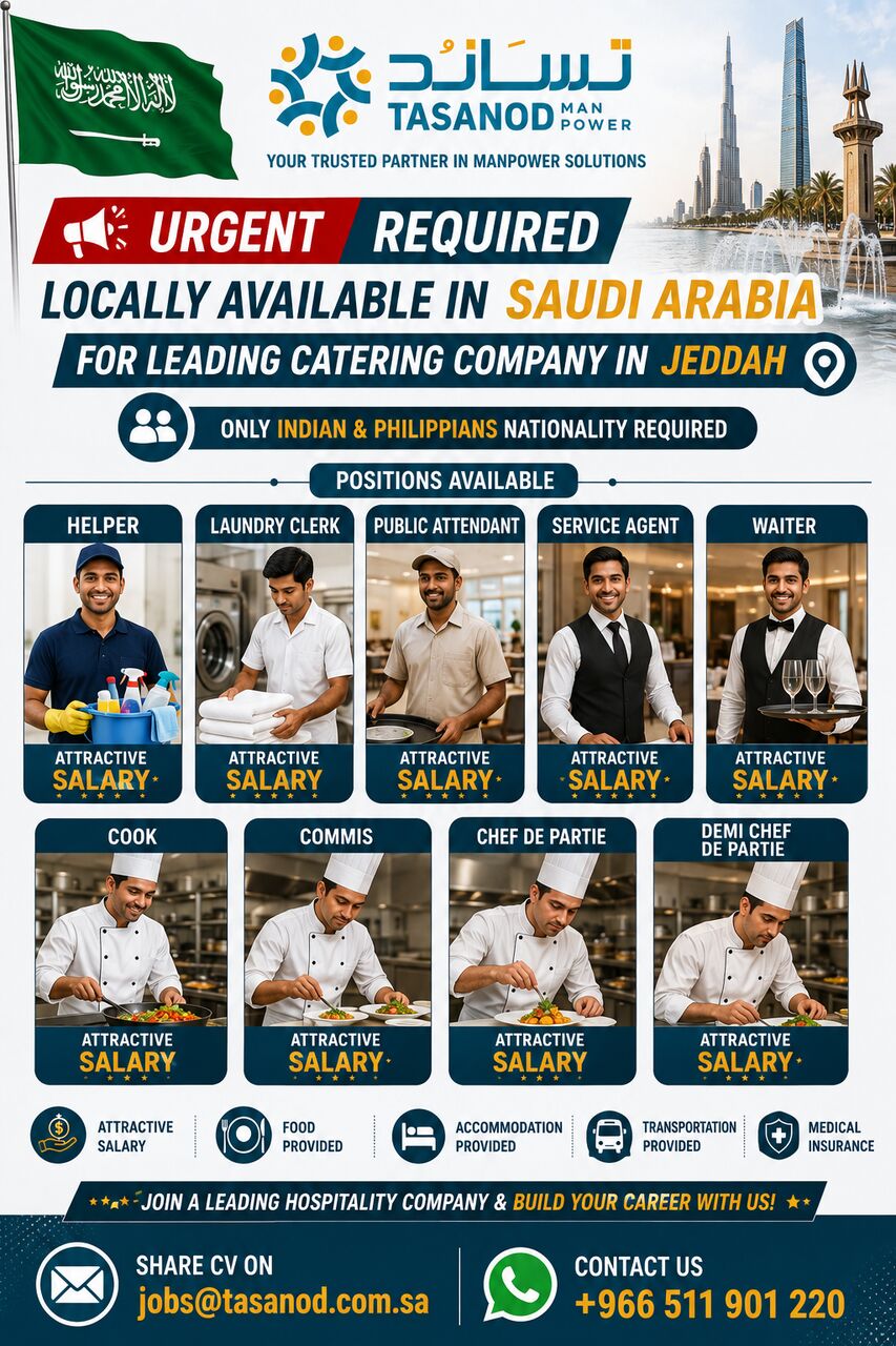 Jeddah, Jobs, Urgent Required Locally