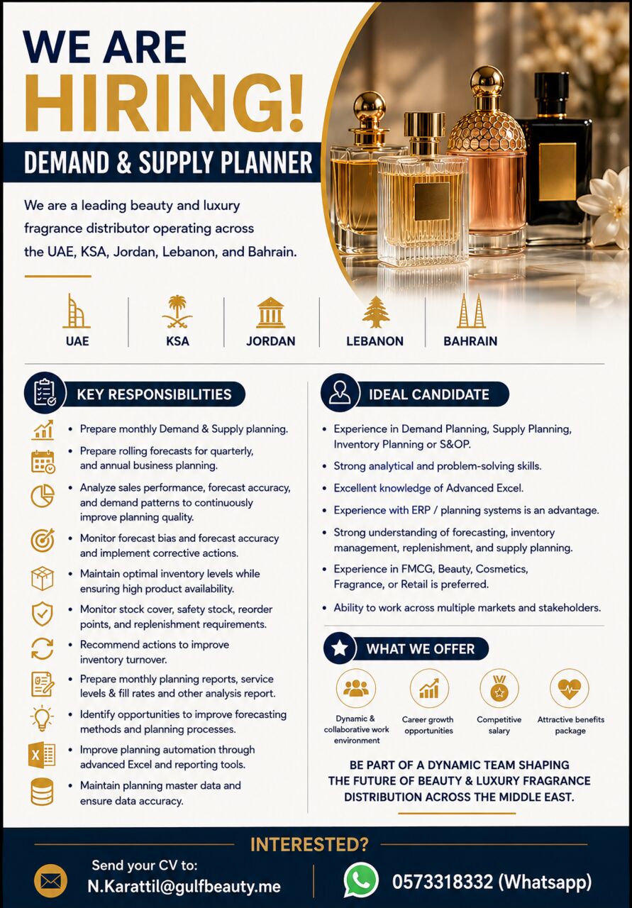 Riyadh, Jobs, Demand & Supply Planner