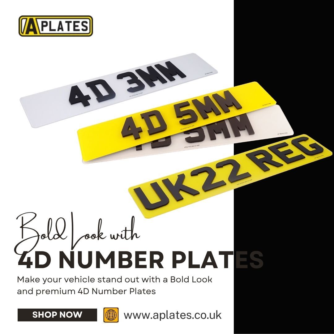London, Auto Parts, Give Your Vehicle A Bold Look With 4D Number Plates