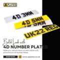 Give Your Vehicle A Bold Look With 4D Number Plates