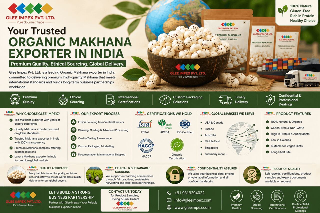 Noida, General, Premium Organic Makhana Export Solutions For Global Buyers