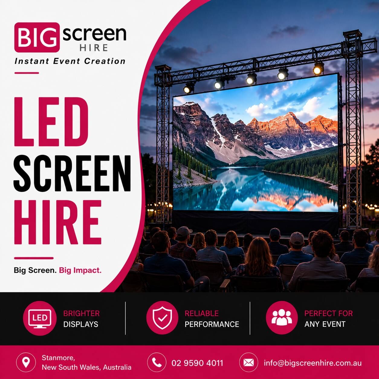Sydney, Equipment Rental, Outdoor LED Screen Hire Sydney For Events And Large Displays