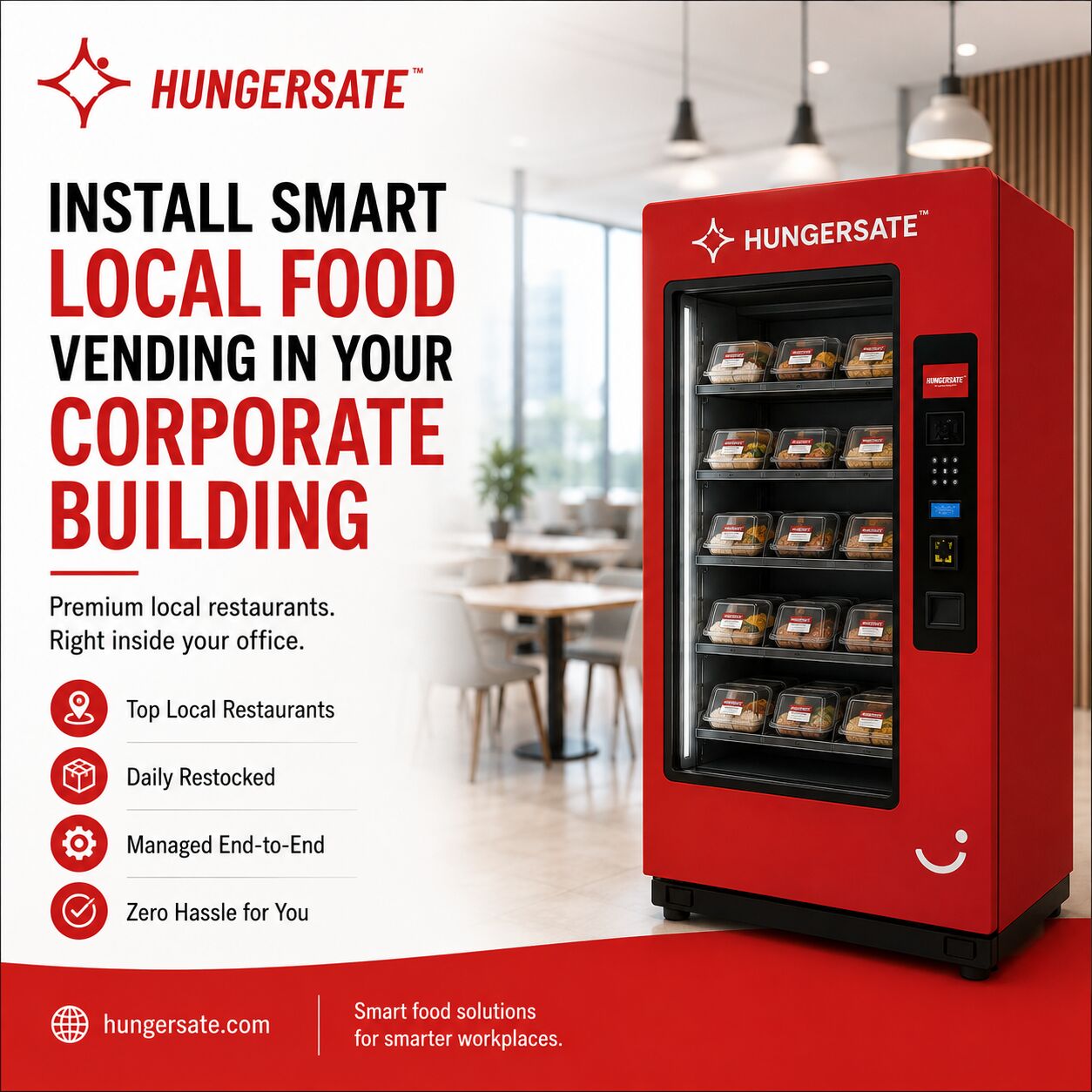 Hyderabad, Food Delivery, Install Smart Local Food Vending In Your Corporate Building