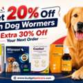 Get 20% Off On Dog Wormers + Extra 30% Off Your Next Order At BudgetPetCare!