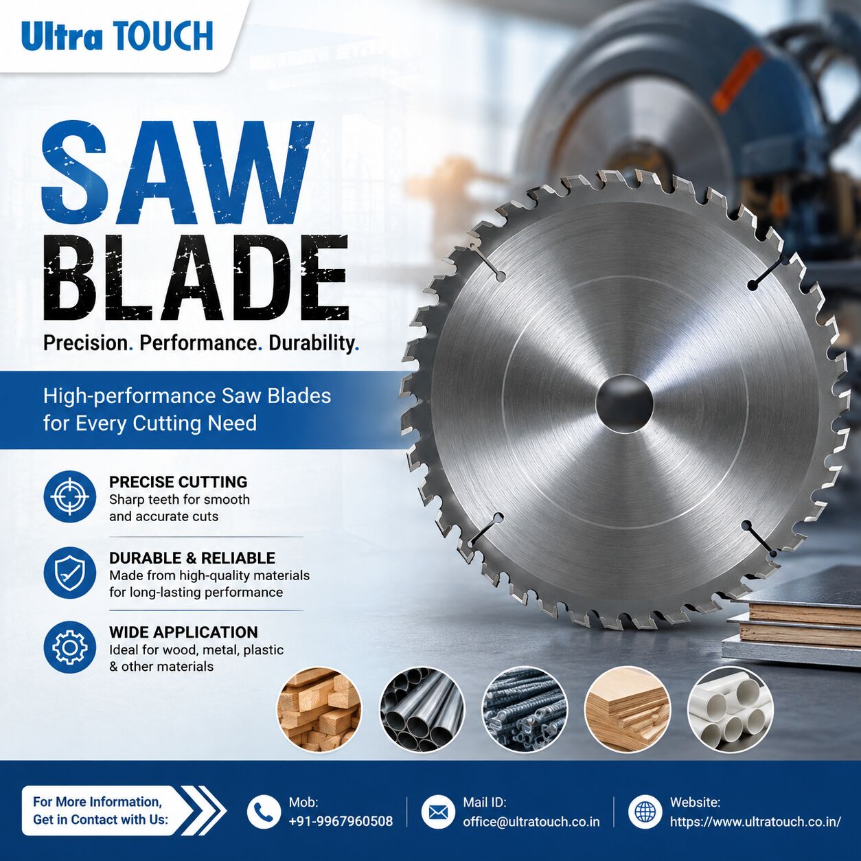 Mumbai, Wholesale Products, Precision Saw Blade Solutions By Ultra Touch