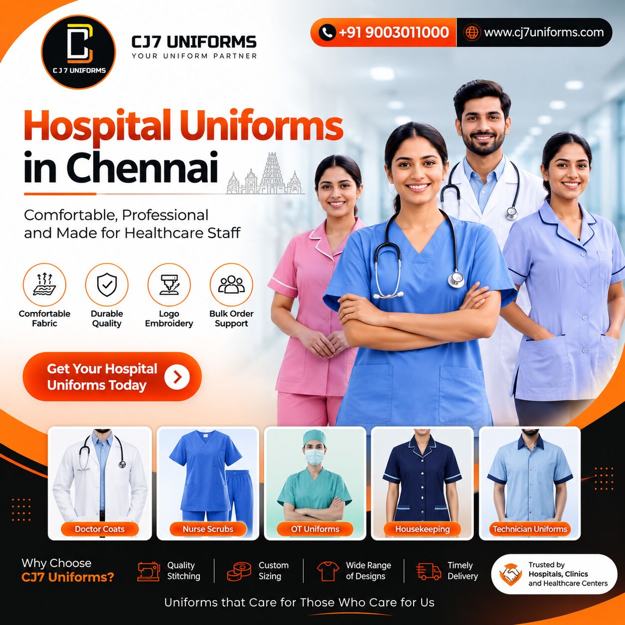 Chennai, Clothing & Accessories, INR 500,  Hospital Uniforms In Chennai