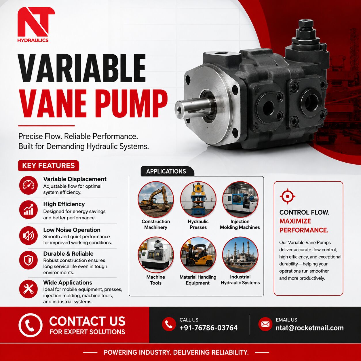 Ghaziabad, Wholesale Products, Variable Vane Pump For Reliable Performance