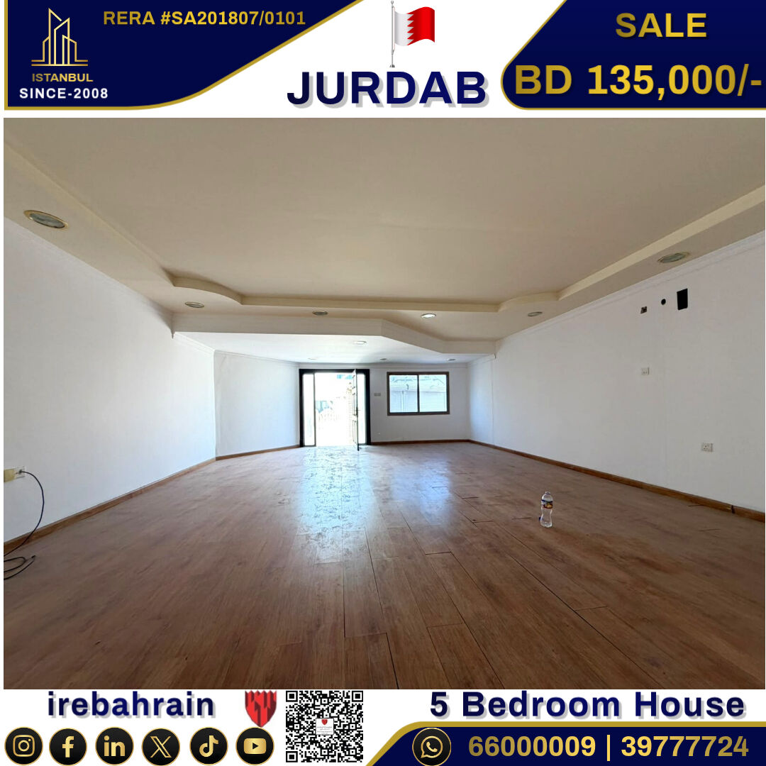 Sanad, Real Estate For Sale, BHD 135000,  5 BR,  Lovely Home For Sale In Jurdab