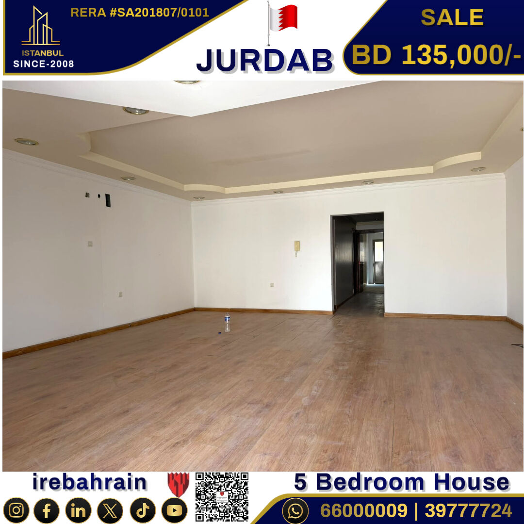 Sanad, Real Estate For Sale, BHD 135000,  5 BR,  Lovely Home For Sale In Jurdab