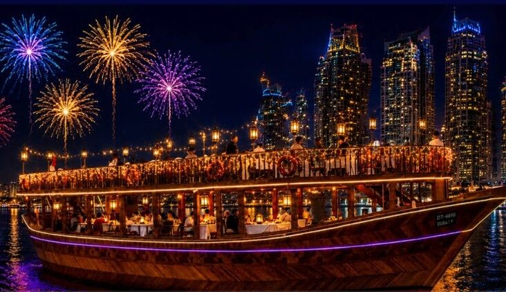 Dubai, Travel, Dubai New Year Dhow Cruise With Dinner