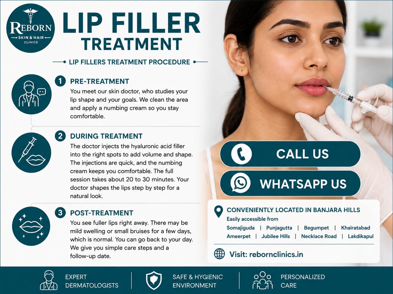 Hyderabad, Health & Beauty Items, INR 15000,  Lip Fillers Treatment In Banjara Hills For Thin Lips