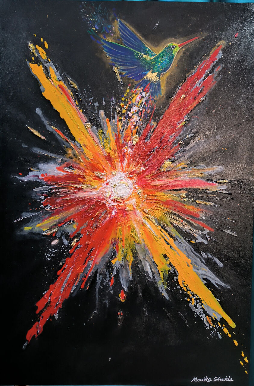 New Delhi, Household Items, INR 75999,  Whispers Of Soul &ndash; Contemporary Mixed Media Abstract Art By Monika Shukla