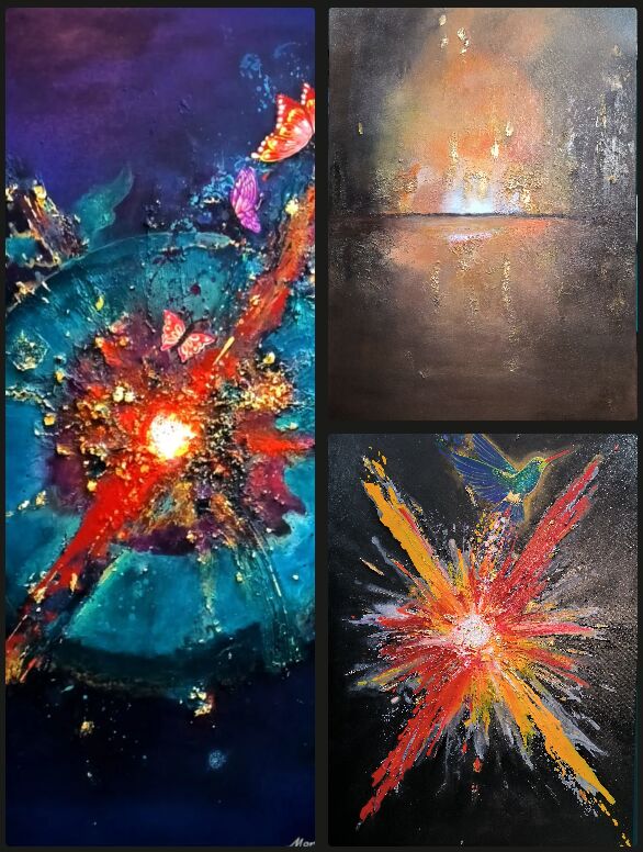 New Delhi, Household Items, INR 75999,  Whispers Of Soul &ndash; Contemporary Mixed Media Abstract Art By Monika Shukla