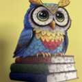 AUD 55,  Book Owl - Puzzle Art Australia - Owl Puzzle For Kids