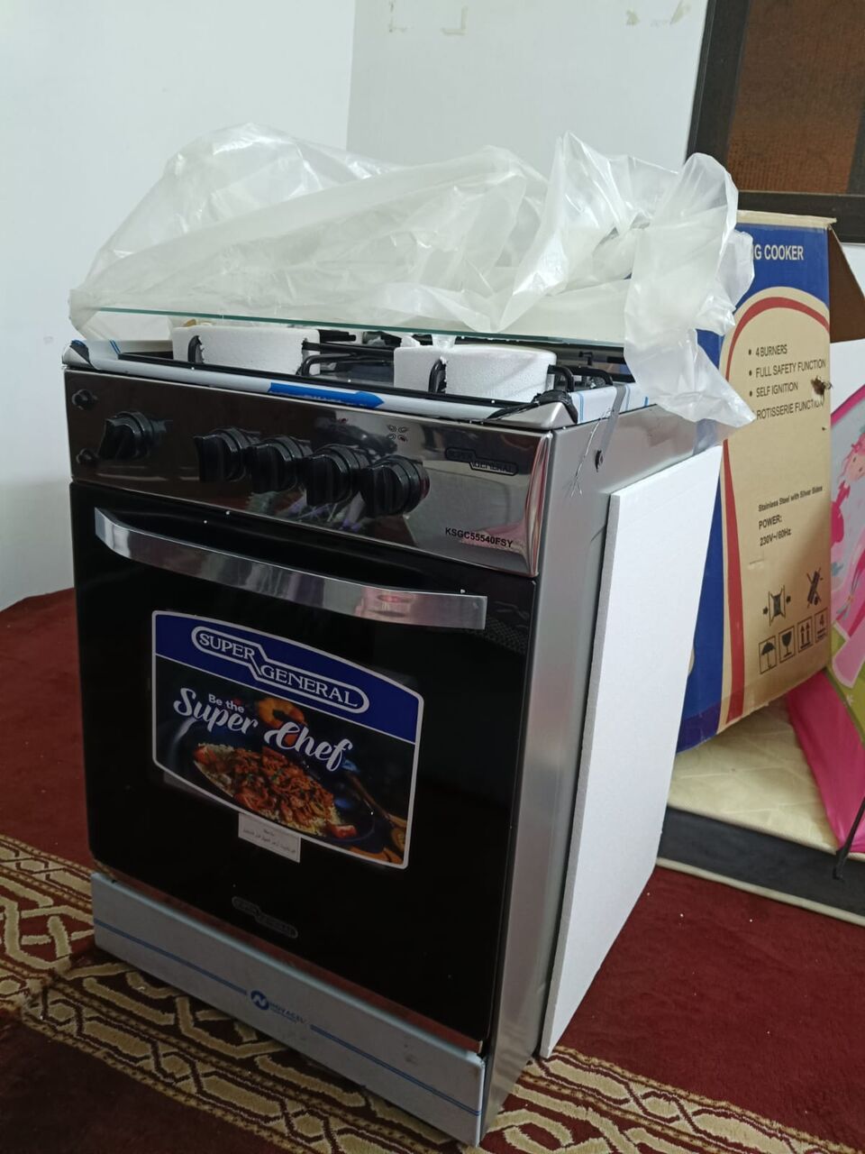 Abha, Appliances, SAR 450,  BRAND NEW GAS STOVE WITH OVEN-UNTOUCHED-SUPER GENERAL