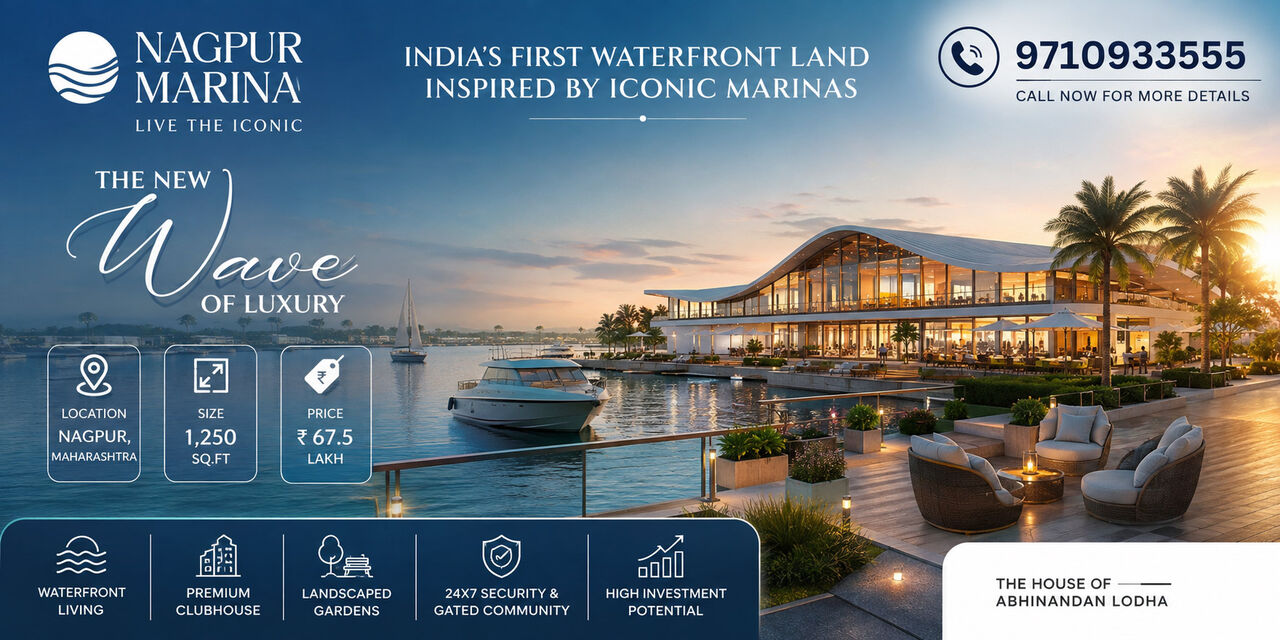 Nagpur, Residential Plots, INR 6799000,  1250 Sq. Feet,  HOABL Plots Nagpur Marina &ndash; Where Luxury Meets Prime Location