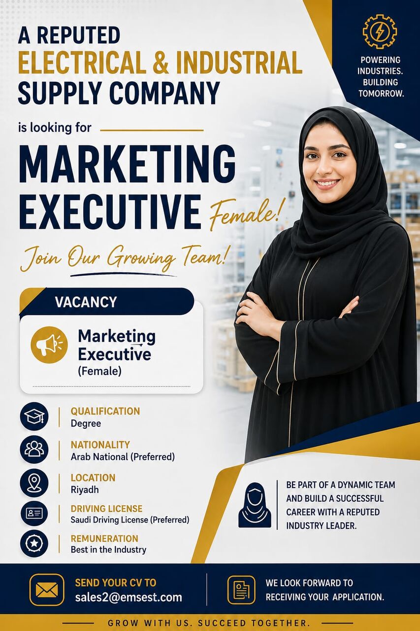 Riyadh, Jobs, Marketing Executive