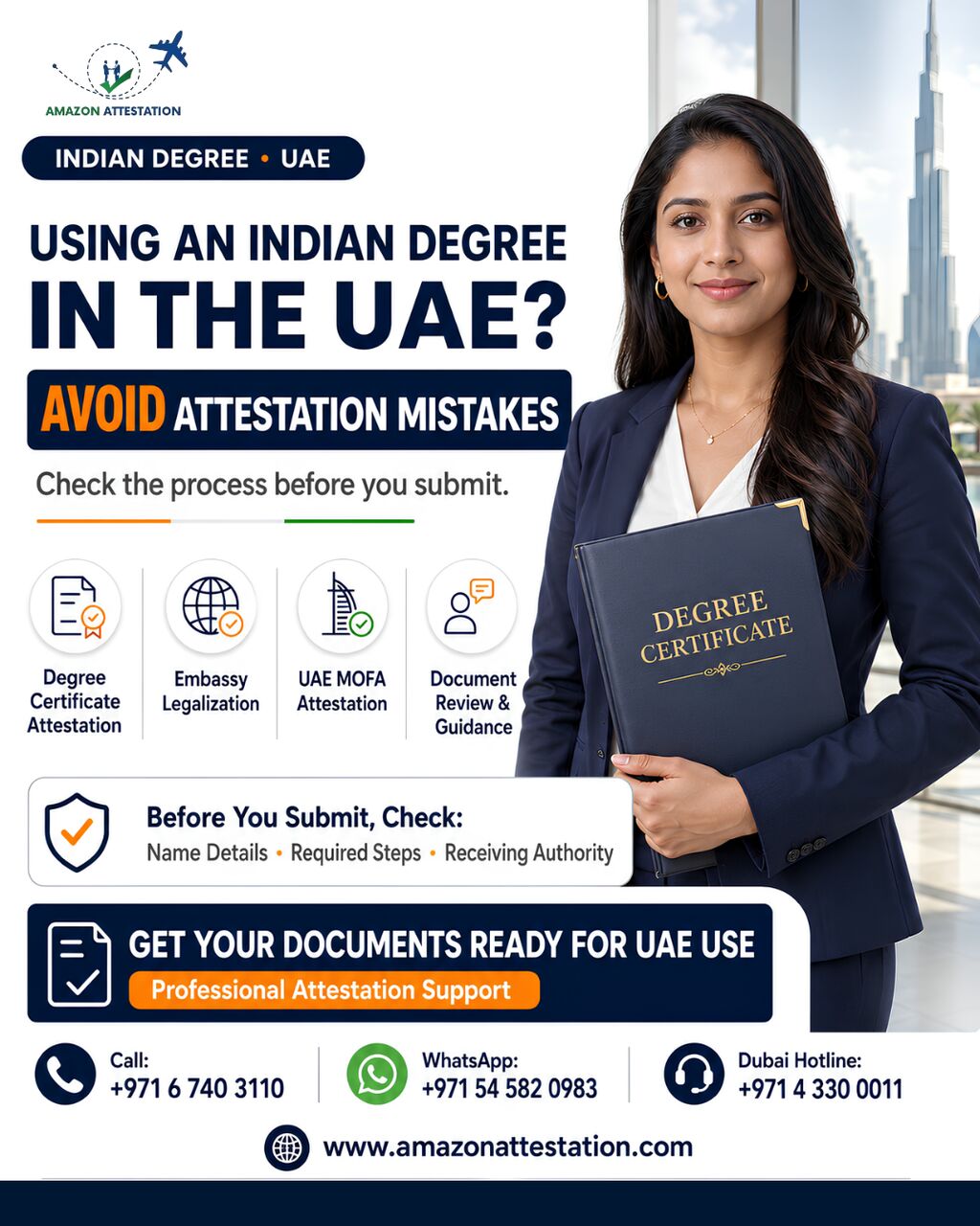 Ajman, Education, Indian Degree Certificate Attestation In UAE | MOFA & Embassy Support
