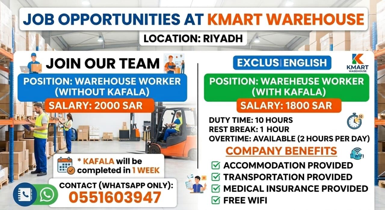 Riyadh, Jobs, Warehouse Hearing Packers Riyadh
