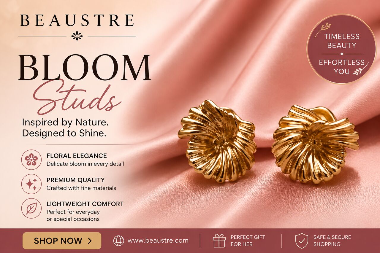 New Delhi, Jewelry, INR 899,  Buy Bloom Stud Earrings For Women In India | Beaustre