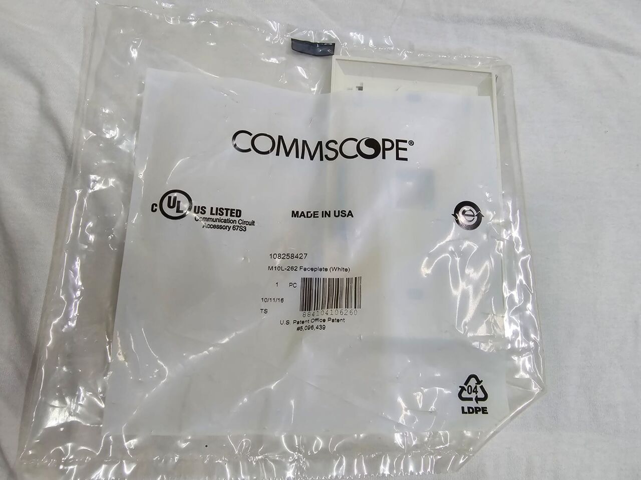 Khobar, Computers, SAR 3,  COMMSCOPE CAT6 UTP Faceplate &ndash; SR 3 Each &ndash; 100 PCS Available