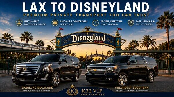 New York, Business, LAX To Disneyland SUV Car Service | Private Luxury Ride | K32 VIP