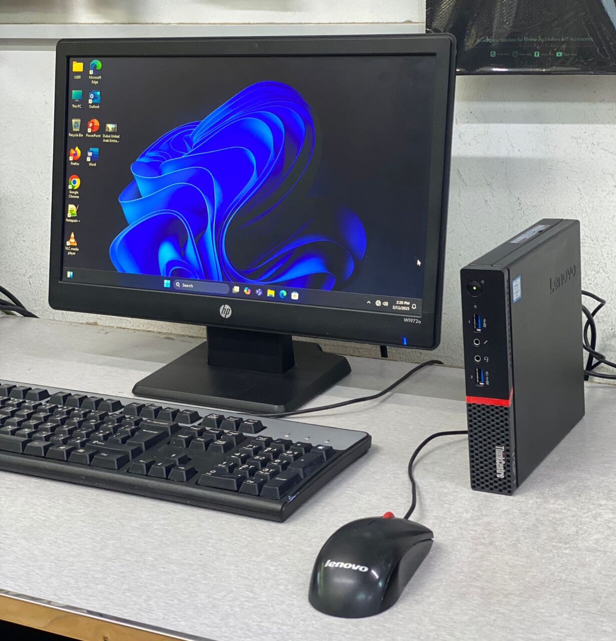 Manama, Tablet Computers, BHD 63,  Lenovo Tiny PC AMD 7th Gen RAM 8GB SSD 256GB M.2 1GB Graphics With 19" Mon Built-in WIFI