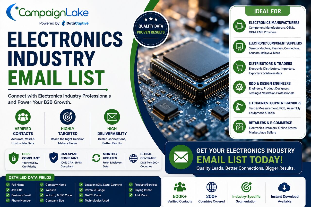 San Francisco, Business, Electronics Industry Email List For B2B Growth